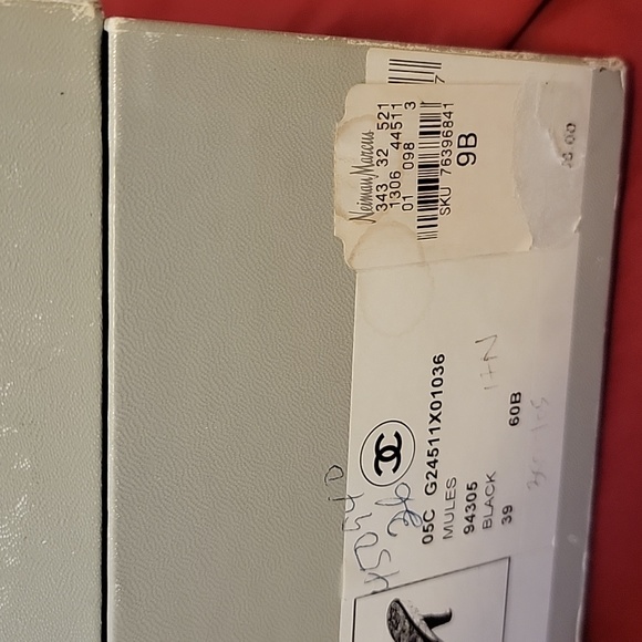 EUC Chanel Clogs Nubuck Leather Silver Hardware Studs - Picture 9 of 11